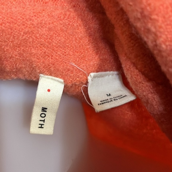 100% wool Anthropologie Moth long cape / sweater coat with hood Medium - Picture 13 of 15